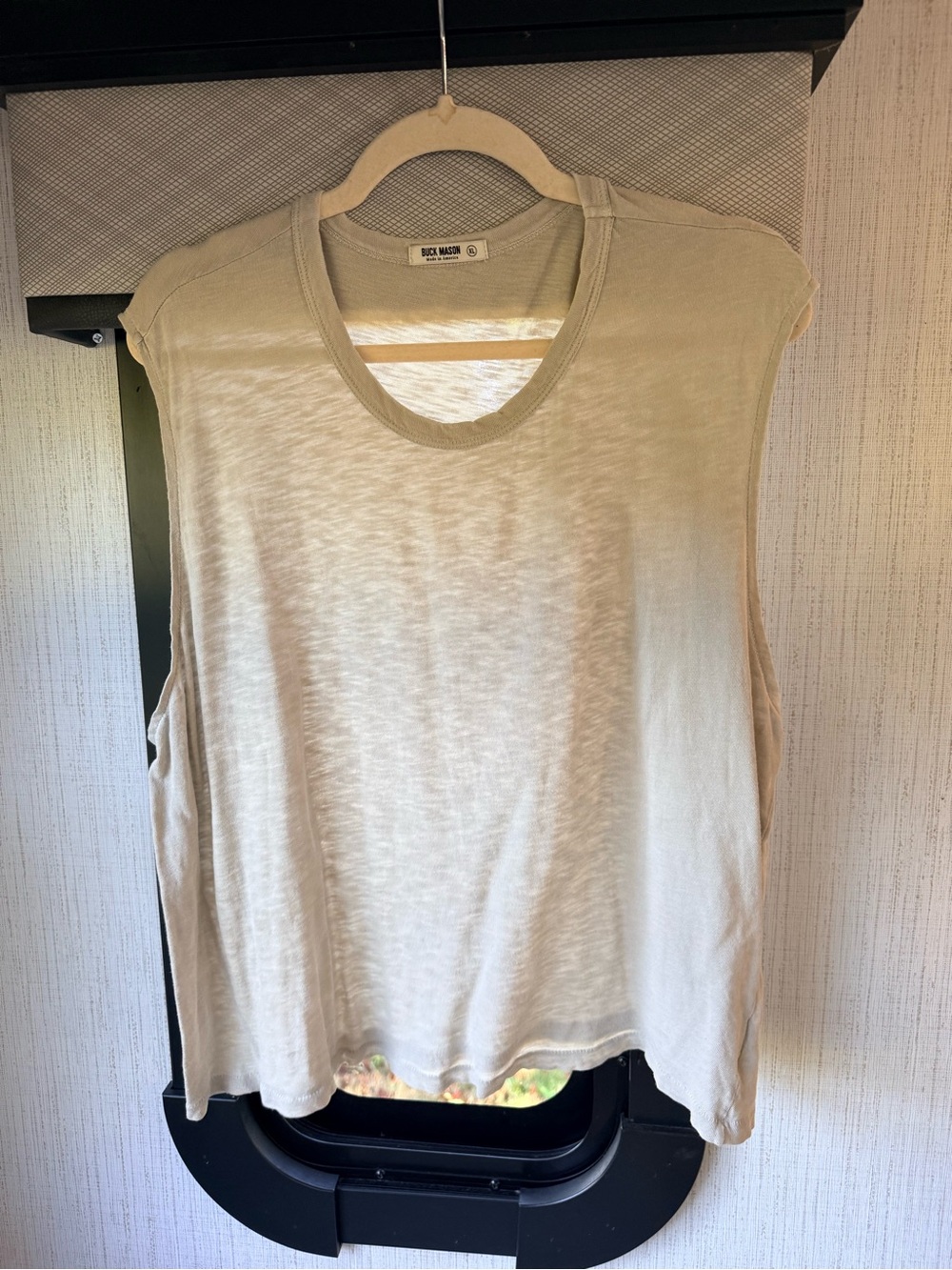 Buck Mason Cream Cotton Muscle Tank XL Made in USA